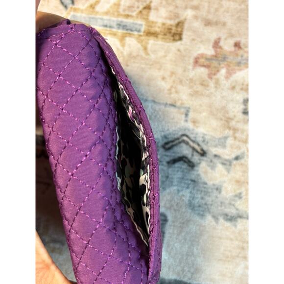 Vera Bradley RFID Riley Compact Mini Wallet Gloxinia Purple Trifold Wristlet - Picture 9 of 9